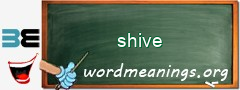 WordMeaning blackboard for shive